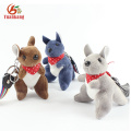 Custom Cheap Plush Elephant Kangaroo Dog Panda Keychain